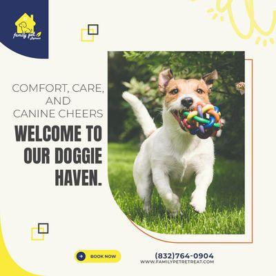 Welcome to Our Doggie Haven! 
Pets Phone: (832) 764-0904
Visit Us:  https://familypetretreat.com/
19417 Haude Rd, Spring, TX 77388