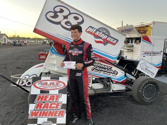 Petaluma Speedway  Heat Race winner.  Colby Johnson  9/24/2022