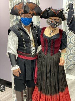 Our rental Pirate costumes for 2021.