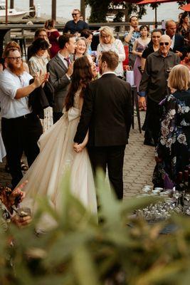 From the back! they created the sash, bow and overhauled the skirt into the shape I wanted.