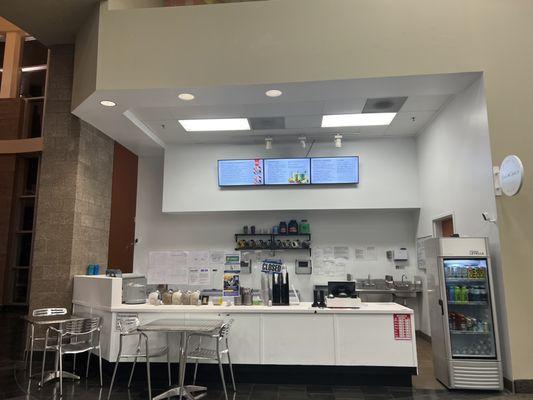 An actual drink service area inside LA fitness