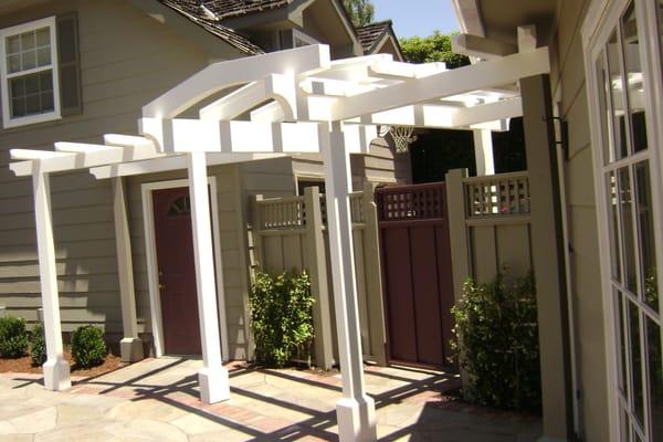 Painted Wood Entry Arbor