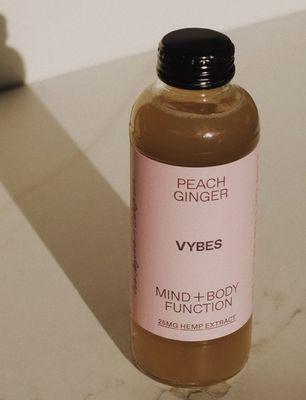 organic ginger meets peach for a green-tea based beverage that is refreshing and light. Infused with 25mg of grown CBD