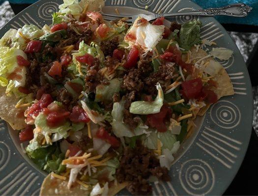 Ordered a ground beef taco salad night before last. Didn't get to it 'till today. As fresh as if I picked it up today!