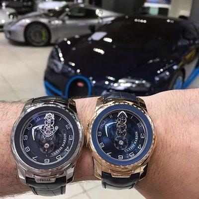 Ulysse Nardin Freaks with two of the fastest supercars - Bugatti Veyron & Porsche 918. B...