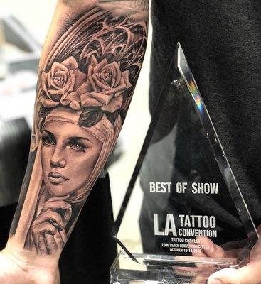 Eat is show at the LA tattoo convention by Fernando