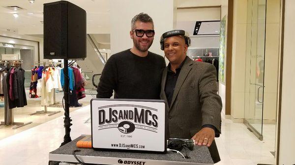 Fashion Designer Brandon Maxwell w/DJ J.Aquino @Neiman Marcus SF