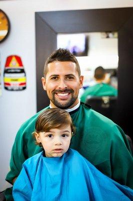 Father son haircut