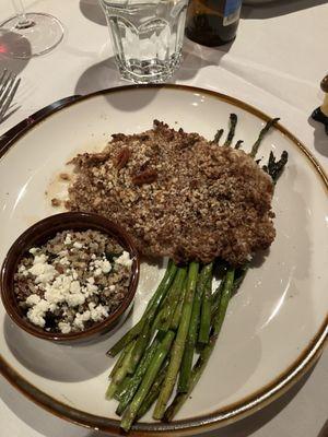 Pecan crusted flounder