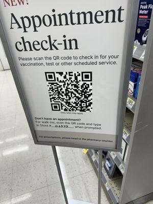 Scan to check in.