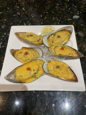 Baked mussels