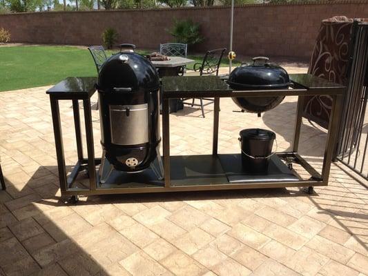 Powder coated Weber Grill Cart