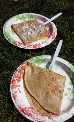 crepe suzette and chicken & swiss crepe from Handcrafted Crepes stand :)