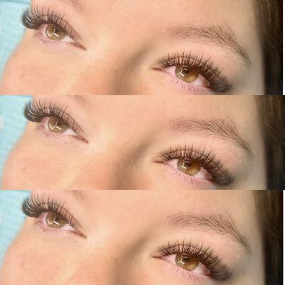 Natural look with hybrid lashes