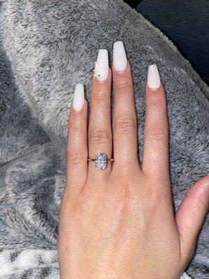 I got my engagement nails done at T's nail spa and I'm absolutely obsessed! AJ did such an amazing job, everyone there is super friendly.