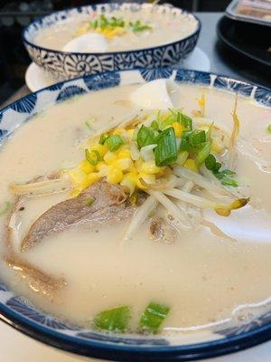 Tonkotsu ramen noodles soup $15.95