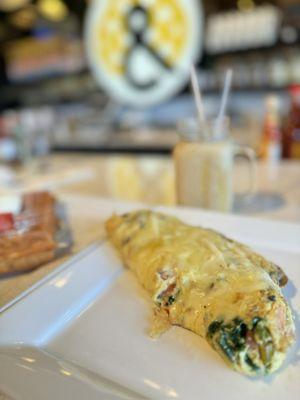 Veggie Omelette - so tasty!!! Cooked perfectly