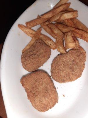 Kids chicken nuggets and fries