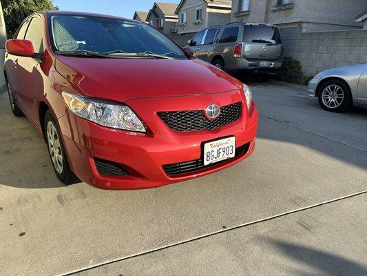 Prefect alignment of hood bumper and quarter panel