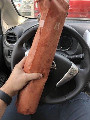 Look at the size of this  ‍  ANTONIO SPECIAL ON A BAGUETTE