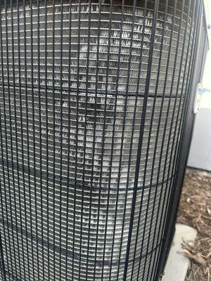 Stated the air condition needs a cleaning high-pressure power washer to clean it really ? His results of a cleanup bending cooling system