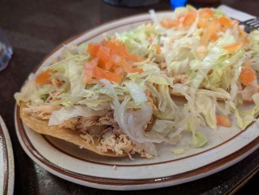 Tostadas a la Carte, chicken with no cheese