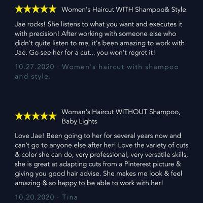 Happy clients, happy hairstylist!