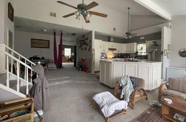 Before photo living room remodel