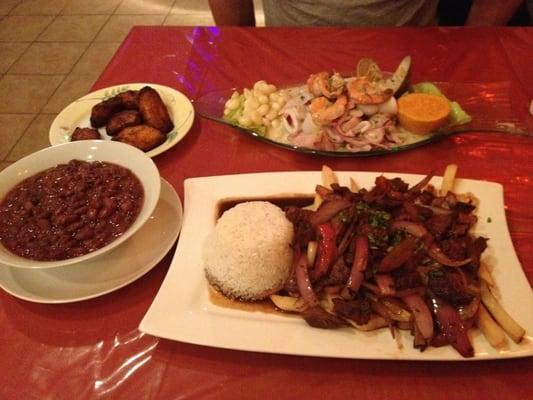 Yummy dinner at local Peruvian place!