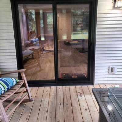 bronze patio door