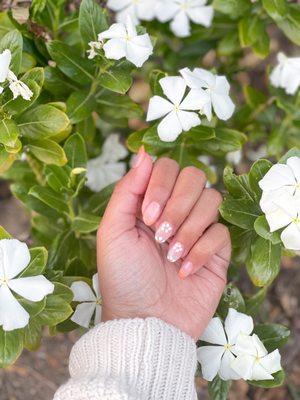 Full set acrylic with colored French manicure