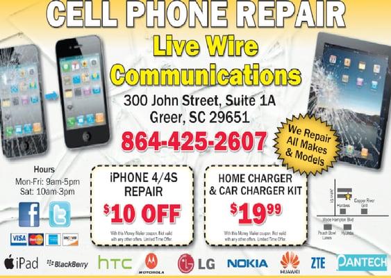 Cell Phone Repair - Live Wire Communications, Inc.