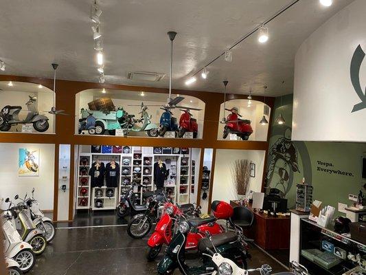 Vespa Motorsport showroom