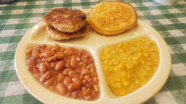 Salmon patties, don't order these on Tuesdays.