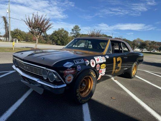 Racecar being prepped for trip to Daytona Beach, FL for Turkey Trot race