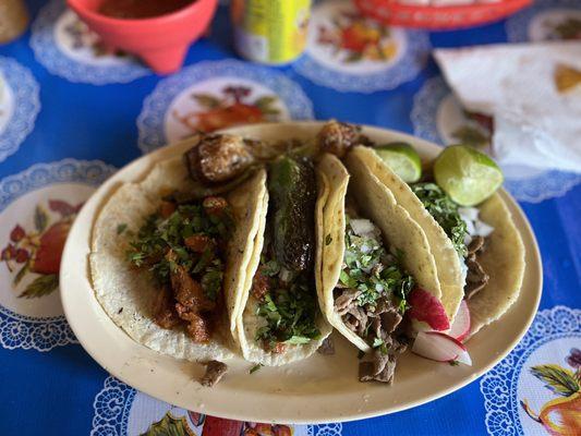 Tacos de Asada and Adobo