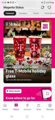 Open your T-Mobile app to redeem free gifts! Must pick up in person!