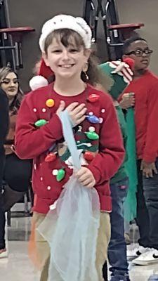 This is my son at his Christmas play as you can see he is so excited when I told him that he was working again