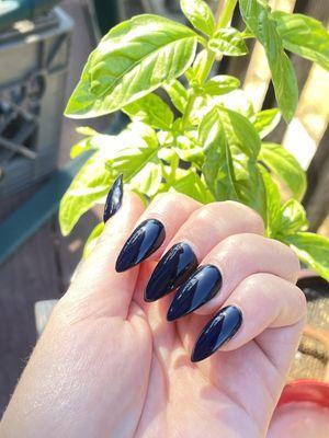 Gel acrylic set Color is Black Ocean