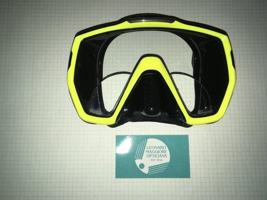 Round seg readers prescription dive mask