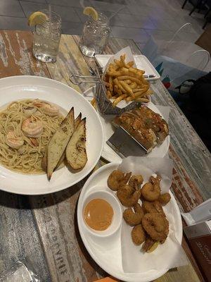 Cajun Lobster Roll, Seafood Linguine, Fried Shrimp (10pcs)