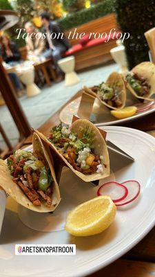 Cinco de Mayo special tacos! Al pastor up front, carnitas in the back.