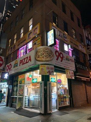 My go-to dollar-slice shop. It's the one that is open the latest of the 3 literally across the street from each other.