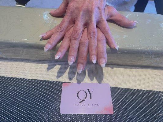 Dipping powder French nails