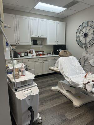 Laser hair removal room