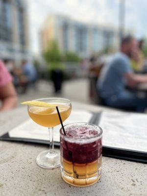 Lavender Fleur and New York Sour (with Malbec Float)