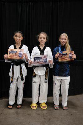 2023 USA Taekwondo National Championship, Youth (10-11) Female Black Belt -35kg Bronze after hard fought matches