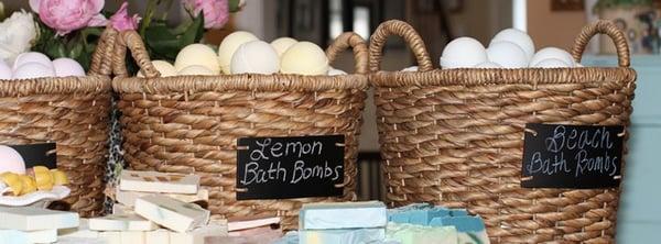 Emerald Bee Bath products by Emerald Mermaid....bath bombs, soaps. And a few goat's milk soaps.