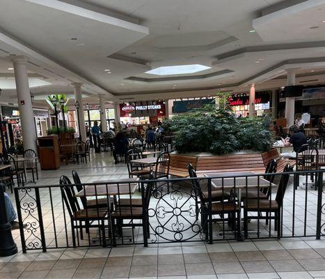 Food court seating area