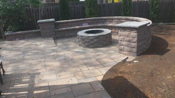 firepit and patio